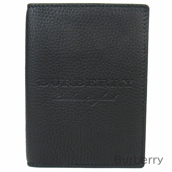 90s BURBERRY バーバリー ブラック 本革 レザー パスポートケース 90s BURBERRY バーバリー ブラック 本革 レザー パスポート