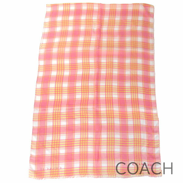 無料母の日ラッピング！ コーチ COACH ストール レディース スカーフ チェック柄 格子柄 【送料無料（ネコポス メール便）】 ブランド コーチ正規品販売店 直営アウトレット店より直輸入