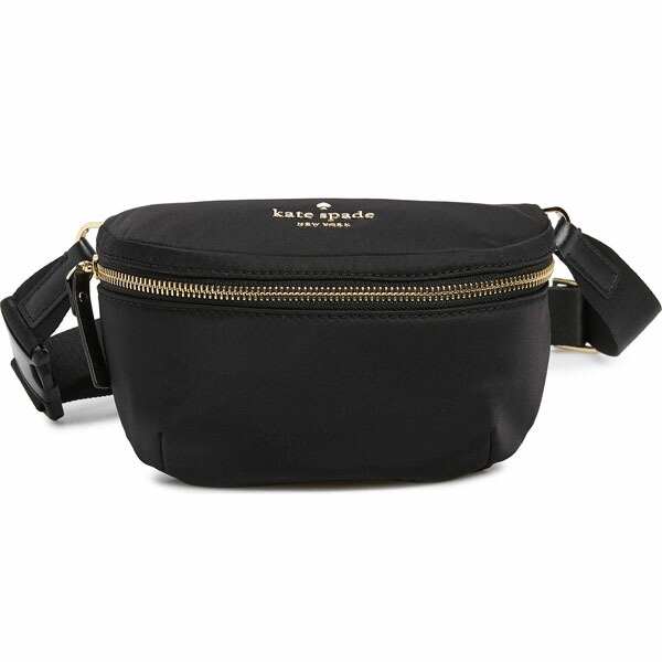 TORY BURCH トリーバーチ ウエストポーチナ イロン 黒 ファスナー開閉 TORY BURCH トリーバーチ ウエストポーチナ イロン 黒