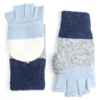 ケイトスペード Kate Spade 手袋 レディース ｃｏａｃｈ ミトン グローブ 手ぶくろ ミトン フィンガーレスグローブ レディース フィンガーレス手袋 2way ニット ボーダー柄 ストライプ柄 送料無料 ネコポス メール便 ブランド ケイトスペード正規品販売店 直営
