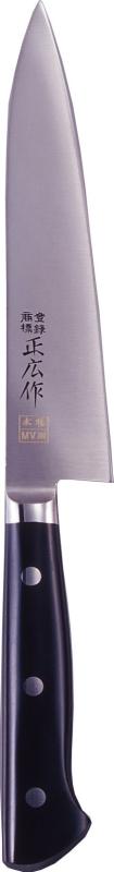 正広(マサヒロ) MV鋼本焼ペティーナイフ(両刃) 15糎 14804