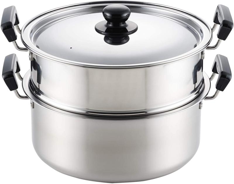 ヨシカワ 二段蒸し器 蒸しもの鍋 満菜 28cm 7.8L ステンレス IH・ガス火対応 燕三条 日本製 SH9867