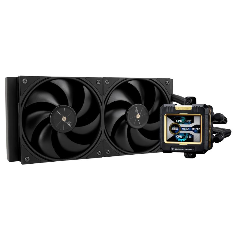 Thermalright FW水冷システム、2000RPMの2つのPWMファン、液体CPUクーラー、AMD用CPU PCアイオクーラー:AM4 / AM5 / Intel LGA1700|ホワイトサンタ
