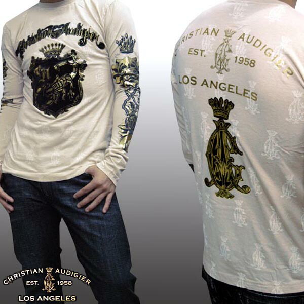 超美品 楽天市場 セール クリスチャンオードジェー メンズ 長袖 ロンt Christian Audigier スコーピオン カーキ Tシャツ ハリウッド Laセレブ ファッション セレブ カジュアル セレカジ 正規品 エドハーディー Ed Hardy 姉妹ブランド ストリート ロック スタイル