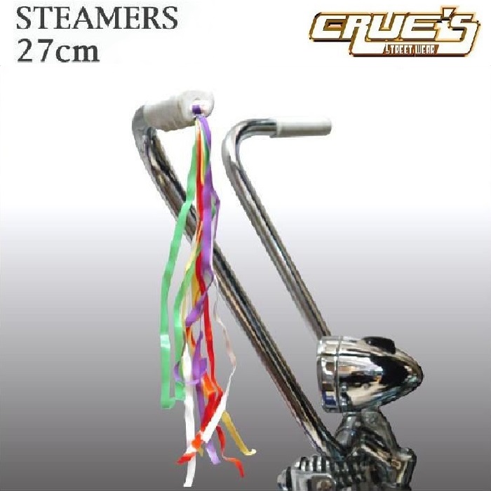 bicycle handlebar grips with streamers