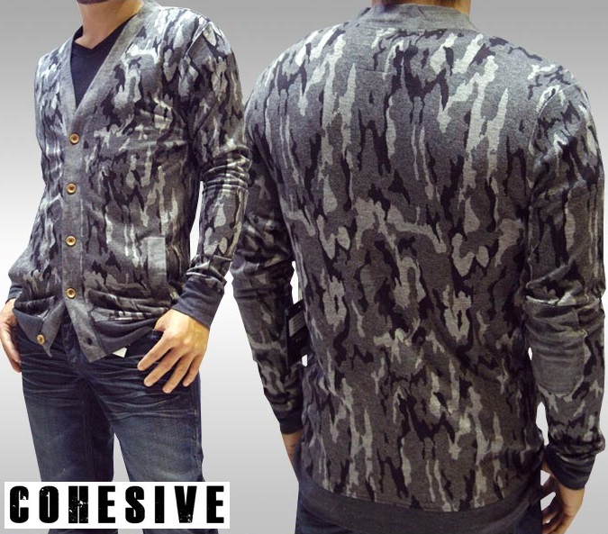 18 Off カーディガン La発 Co Cohesive ニット ダークグレー Camo 迷彩 カーディガン メンズ コーヒーシブ 送料無料 セール Cohesive スタイル セレカジ ウェア カジュアル インポート ファッション セレブ ブランド プレミアム 多数着用 海外セレブ Dgb Gov Bf