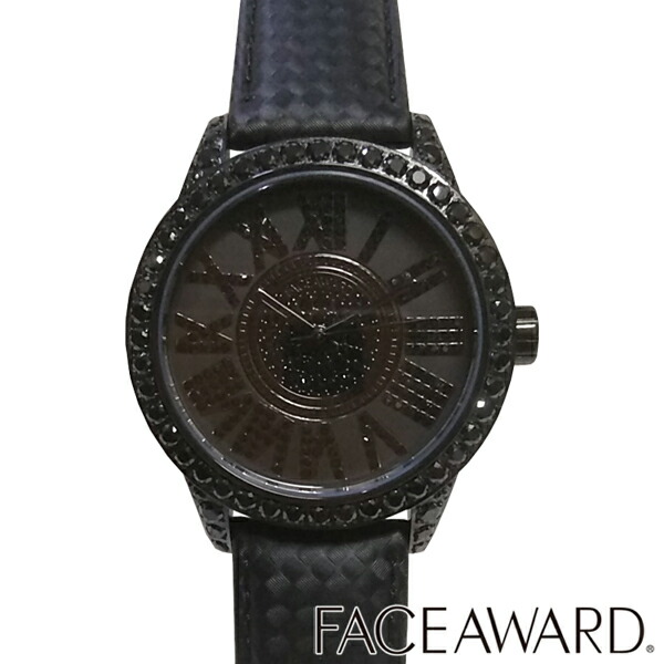 送料無料 フェイスアワード メンズ 腕時計 ブラック FACEAWARD 時計 GRACE S 42mm スワロフスキー BK/BK/CBK 芸能人 多数着用 ブランド ジルコニア アクセサリー ジュエリー セレブ パーティー カジュアル