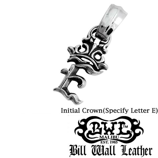 在庫あり・即納 ビルウォールレザー メンズ シルバー ネックレス ペンダントトップ チャーム BWL Bill Wall Leather Initial Crown PN878-E レディース ジュエリー セレブ SAFARI アクセサリー ブランド プレゼントにも|NYST セレクトショップ ニスト