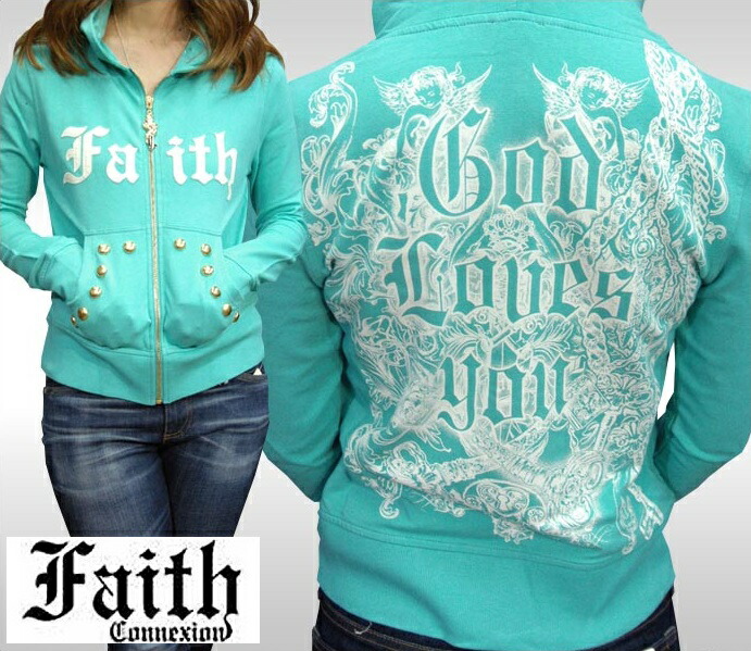 大きな割引 パリスヒルトン 海外セレブ ハリウッド インポート ブランド プレミアム Connexion Faith フーディー スタッズ ターコイズ パーカー レディース フェイスコネクション 送料無料 セール 着用 スタイル セレカジ アメカジ ファッション Laカジュアル 雑誌