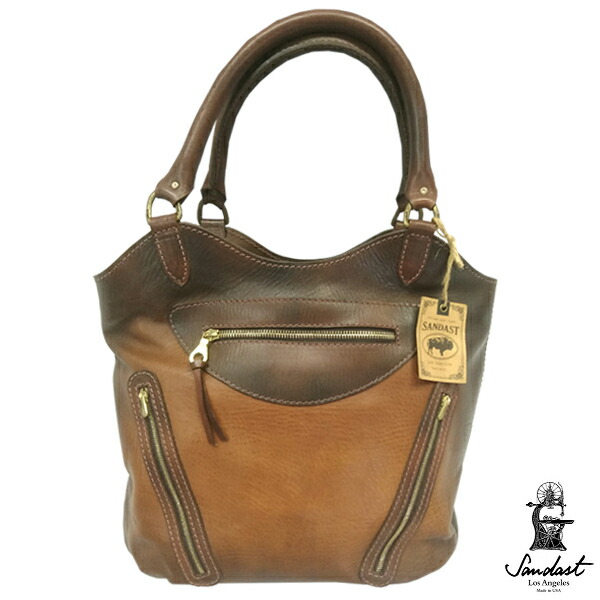 サンダスト ロサンゼルス レザー トートバッグ ブラウン SANDAST Los Angeles PARIS BROWN メンズ レディース レザーバッグ ヴィンテージ ブランド バック インポート LAカジュアル アメカジ セレカジ ハリウッド セレブ 多数愛用