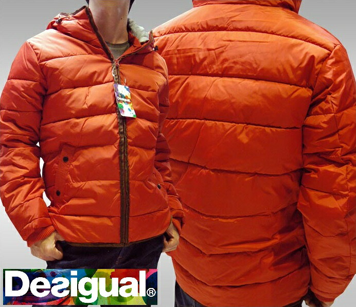 ＼店内全品ポイント11倍／ 30%OFF セール デシグアル Desigual メンズ ジャケット レッド 37E1922 7002 中綿 アウター スペイン セレカジ ヨーロピアン インポート ブランド アメカジ セレブ カジュアル 正規