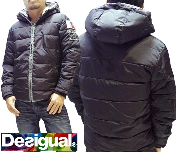 30%OFF セール デシグアル Desigual メンズ ジャケット ブラック アウター Desigual 37E1922 中綿ジャケット スペイン セレカジ ヨーロピアン インポート ブランド アメカジ セレブ カジュアル 正規