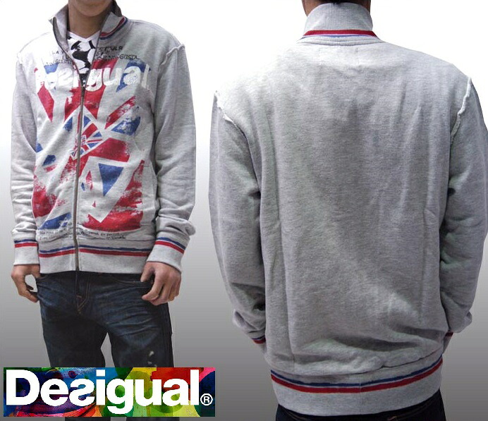 30%OFF 大売り出し デシグアル Desigual メンズ 貨物自動車 上衣 薄墨色 Desigual 31S1007 長袖 ジップ 流汗 エスパニア セレカジ ヨーロピアン はたご屋界面 ブランド名 アメカジ セレブ 心地好い 置き目