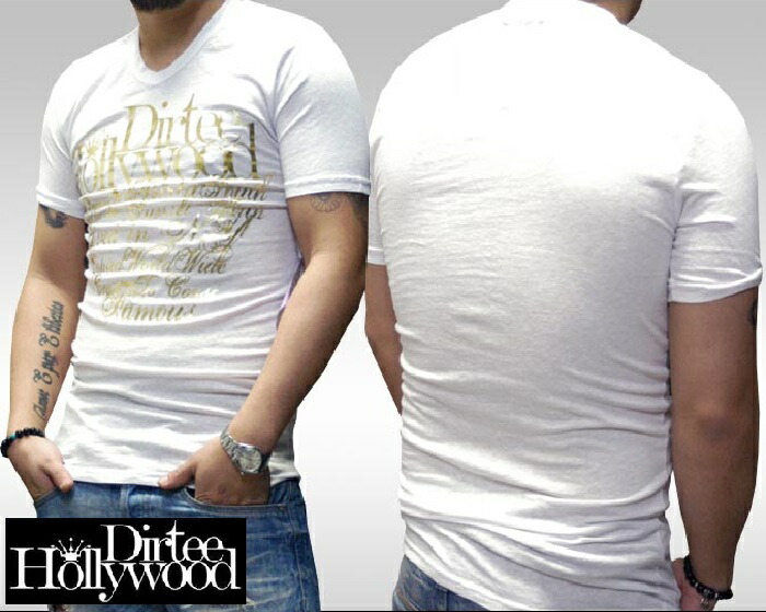 楽天市場 ダーティーハリウッド メンズ Tシャツ Vネック Dirtee Hollywood Branded ホワイト ブラック ダーティー ハリウッド La セレブ Safari サファリ Leon レオン オーシャンズ 雑誌 掲載 ブランド ベッカム セレカジ ファッション セール ストリート ウェア