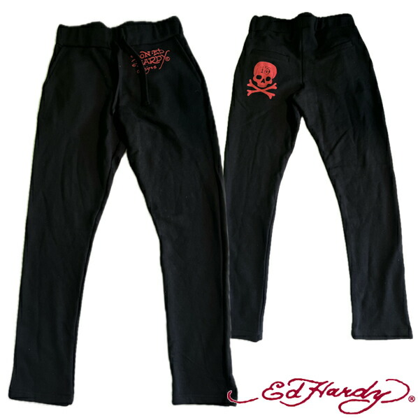 Ed Hardy y2k 髑髏 スカル ラインストーン スウェット フレアパンツ ED HARDY NYC Skull Y2K Flared Sweatpants – K MOMO