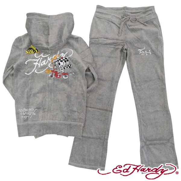 楽天市場】ed hardy エドハーディー ベロア セットアップ