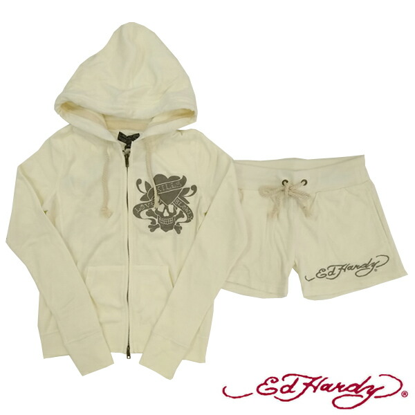 ドンエドハーディー　レディース　ベロア　ジャージ　セットアップ　上下　Y2K エドハーディー ED HARDY レディース セットアップ ベロア 上下