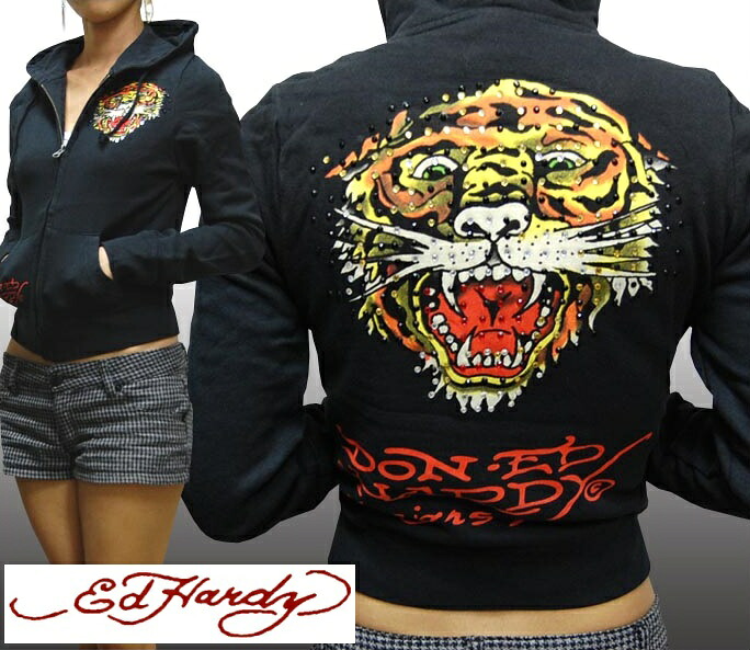 セール 送料無料 エドハーディー レディース パーカー 200種類の品揃え プラチナム Ed Hardy Tiger タイガー ブラック エド・ハーディー 正規品 セレブ ブランド クリスチャン オードジェー セレカジ ロック｜NYST　セレクトショップ ニスト