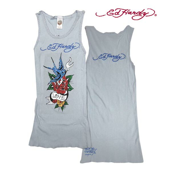 Ed Hardy ストーン ロングタンクトップ 楽天市場】送料無料 レディース タンクトップ エドハーディー ED