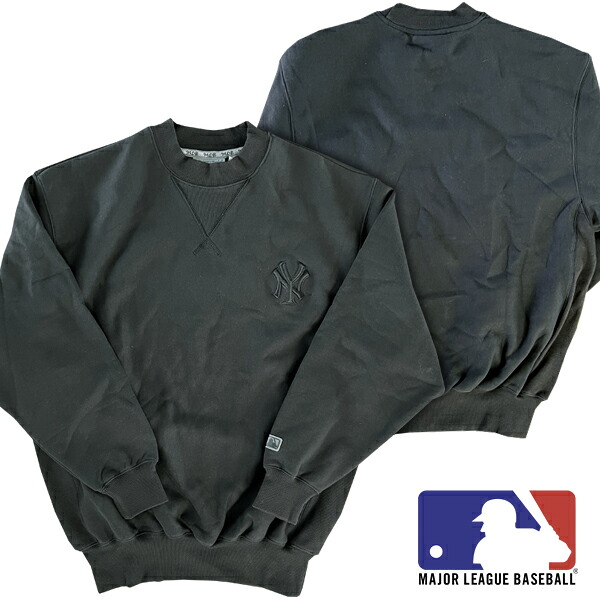 ニューヨーク ヤンキース メンズ ヴィンテージ スウェット トレーナー ブラック メジャーリーグ グッズ MLB オフィシャル NY NEWYORK YANKEES インポート カジュアル クラシック 当時物 新品 ストリート HIPHOP ヒップホップ ダンス アメカジ ブランド