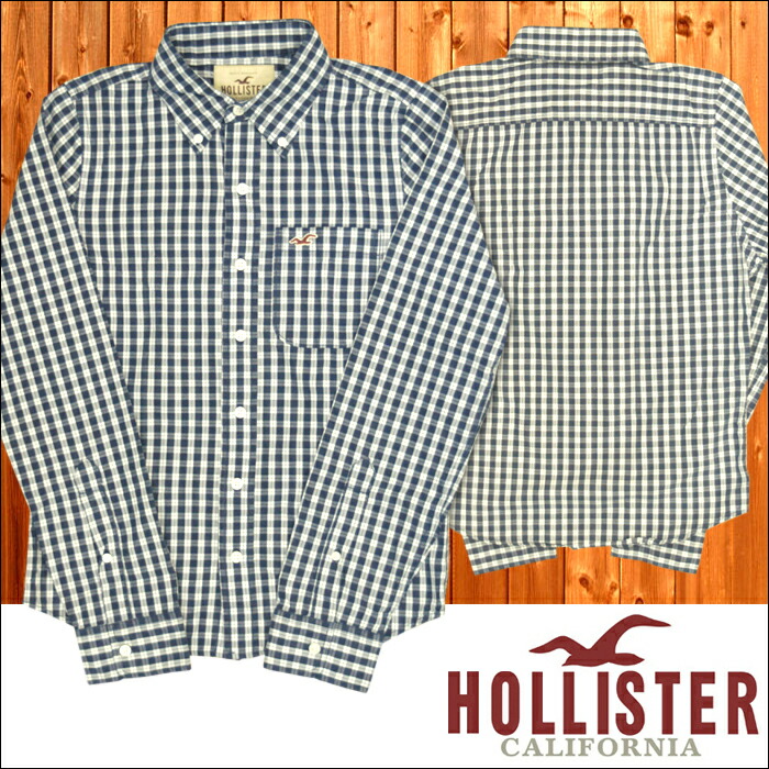 送料無料 セール 200種類の品揃え ホリスター メンズ シャツ HOLLISTER 長袖 チェックシャツ ボタンシャツ ネイビー ホワイト インポート ブランド カジュアル Safari オーシャンズ アメカジ サーフ 正規 商品 110