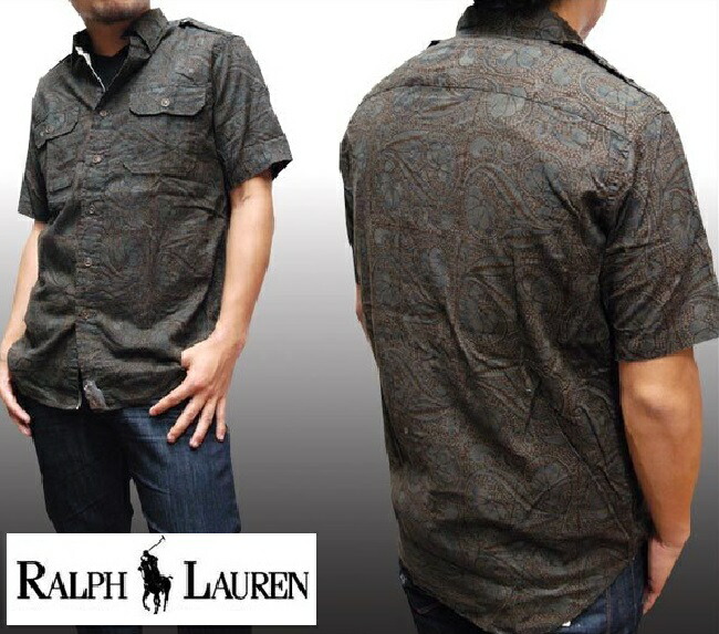 POLO RALPH LAUREN ポロ ラルフローレン メンズ 半袖 ボタンシャツ 花柄 GREY/BHIMN シャツ ラルフ カジュアル アメカジ