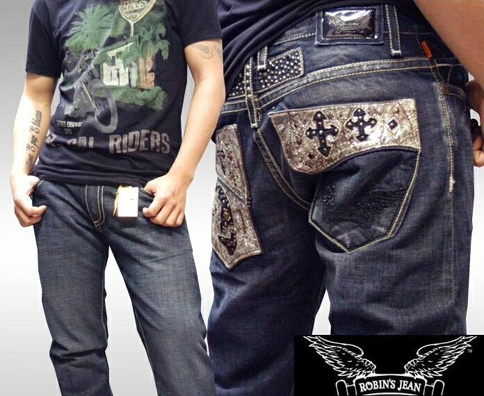 50%OFF セール 送料無料 ロビンズジーン メンズ デニム ストレート パンツ ROBIN'S JEAN LEATHER POCKET SKULL DARK 152 safari ハイブランド ジーンズ ブランド ロビンズジーンズ セレブ ロビンジーンズ カジュアル｜NYST　セレクトショップ ニスト