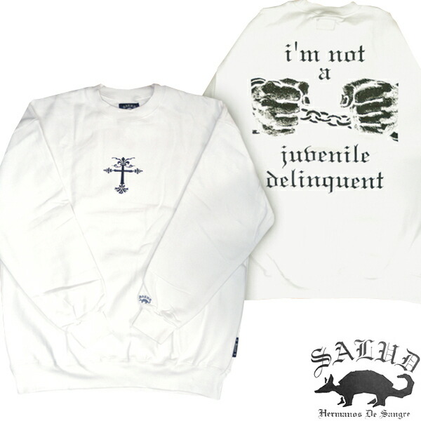 楽天市場 訳あり アウトレット Salud サルー メンズ スエット ホワイト 501 1 ストリート ローライダー チカーノ ファッション ウェアー スタイル ブランド ダックテイルズ シャネルズ ラッツ スター Hiphop ヒップホップ ダンス ウェア B系 服 大きいサイズ セール