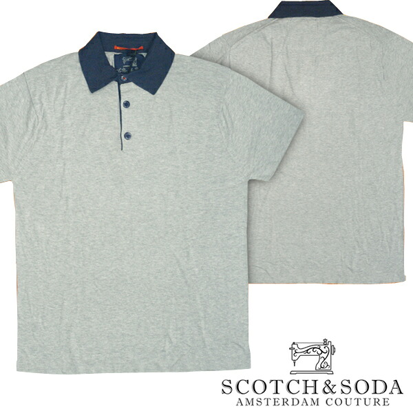 scotch&soda スコッチ&ソーダ メンズ 半袖 ニット ポロシャツ グレー 400種類の品揃え スコッチアンドソーダ トップス インポート カジュアル ブランド サーフ セレブ ストリート ヴィンテージ ロンハーマン 058｜NYST　セレクトショップ ニスト