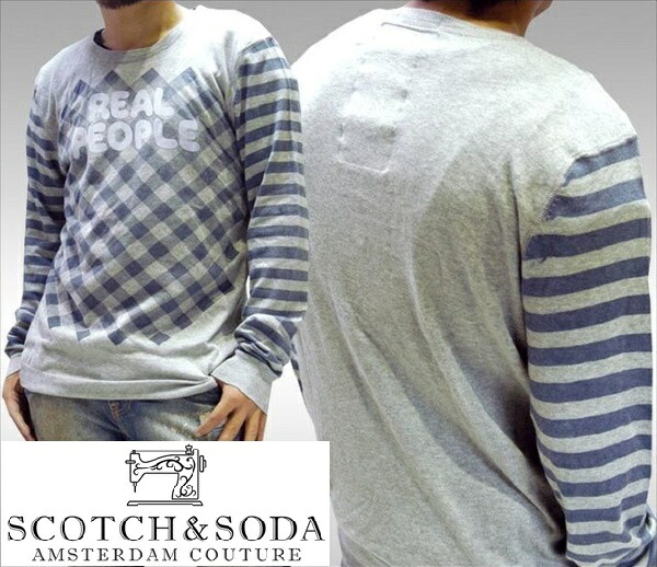50%OFF セール スコッチ&ソーダ スコッチアンドソーダ scotch&soda メンズ 長袖 ニット セーター アーガイル REAL PEOPLE グレー ウォッシュブルー トップス カジュアル サーフ セレブ ストリート ヨーロピアン ヴィンテージ Safari ブランド 290｜NYST　セレクトショップ ニスト