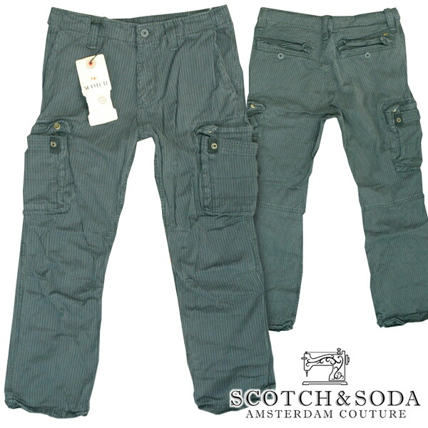 スコッチ&ソーダ スコッチアンドソーダ scotch&soda メンズ スリム カーゴパンツ ストライプ チャコール ズボン ボトムス カジュアル サーフ セレブ ストリート ヨーロピアン ヴィンテージ Safari ブランド 025｜NYST　セレクトショップ ニスト
