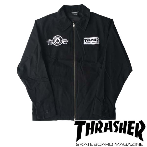新品　25年春夏　スラッシャー　USA規格　トラックジャケット　フレイム　黒　L 新品25年春夏スラッシャーUSA規格トラックジャケットフレイムL