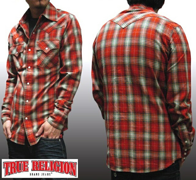 60%OFF セール 送料無料 トゥルーレリジョン 200種類の品揃え メンズ TRUE RELIGION 長袖 シャツ ROCKY GINGER ネルシャツ セレブ 愛用 ブランド アメカジ インポート カジュアル ヴィンテージ 正規 商品●