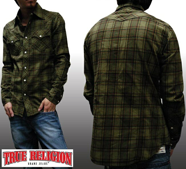 60%OFF セール 送料無料 トゥルーレリジョン 200種類の品揃え メンズ TRUE RELIGION 長袖 シャツ GRASS SHASTA ネルシャツ セレブ 愛用 ブランド アメカジ インポート カジュアル ヴィンテージ 正規 商品