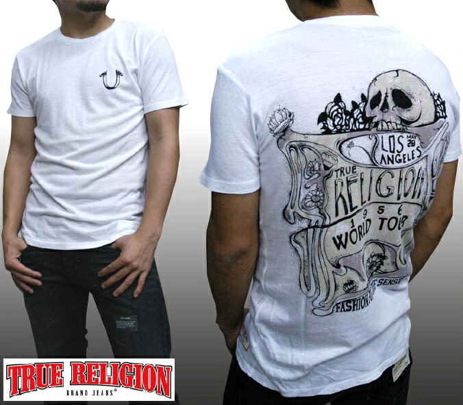 送料無料 セール トゥルーレリジョン Tシャツ メンズ TRUE RELIGION ELM STREET ホワイト インポート 海外 セレブ 愛用 ハイブランド カジュアル プレミアム デニム ブランド アメカジ ストリート ウェア サーフ 正規 商品｜NYST　セレクトショップ ニスト