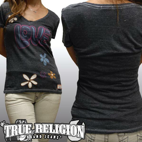 トゥルーレリジョン レディース Tシャツ 0種類の品揃え True Religion Love Blossom ブラック トップス シャツ インポート 海外 セレブ 着用 ハイブランド サファリ セレカジ カジュアル ファッション 雑誌 掲載 Laセレブ プレミアム ブランド サーフ スタイル セール