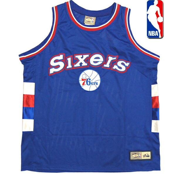 楽天市場 セール Nba セブンティ シクサーズ バスケ メンズ バスケシャツ ブルー Sixers 76ers Hardwood Classics カジュアル ユニフォーム バスケットボール ストリート ウェアー ヒップホップ ファッション Hiphop B系 スタイル 服 ダンス ウェア アメカジ