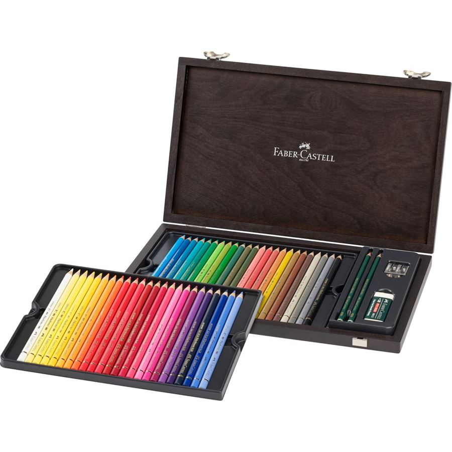 未使用 FABERCASTELL ファーバーカステル 油性色鉛筆120色 木箱 Polychromos 色鉛筆120色木箱セット – ファーバーカステル公式