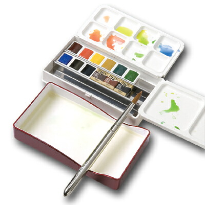 ホルベイン 固形水彩絵具 アーチストパンカラー 12色セット(パームボックス)PN691