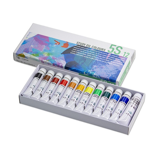 油絵の具セット 楽天市場】クサカベ 油絵具 習作用 セットS-12 12色セット : 中