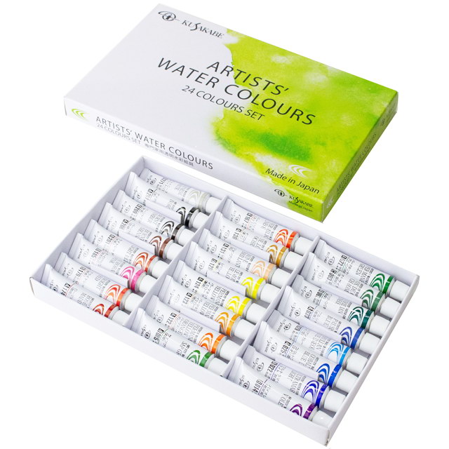 楽天市場】クサカベ 透明水彩絵具 18色セット透明 水彩絵具中善