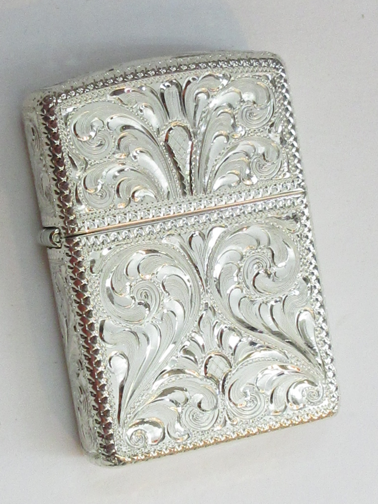 楽天市場】スターリングシルバーZippo 純銀製 江戸彫金師