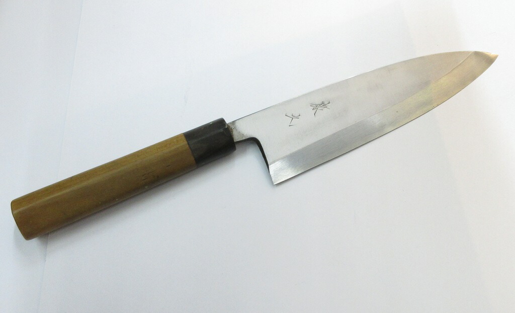 康之 出刃 210粍 7寸 大出刃包丁 カーボン鋼 日本製 取りつくろう品 【中古】 (K-394) 本体のみ