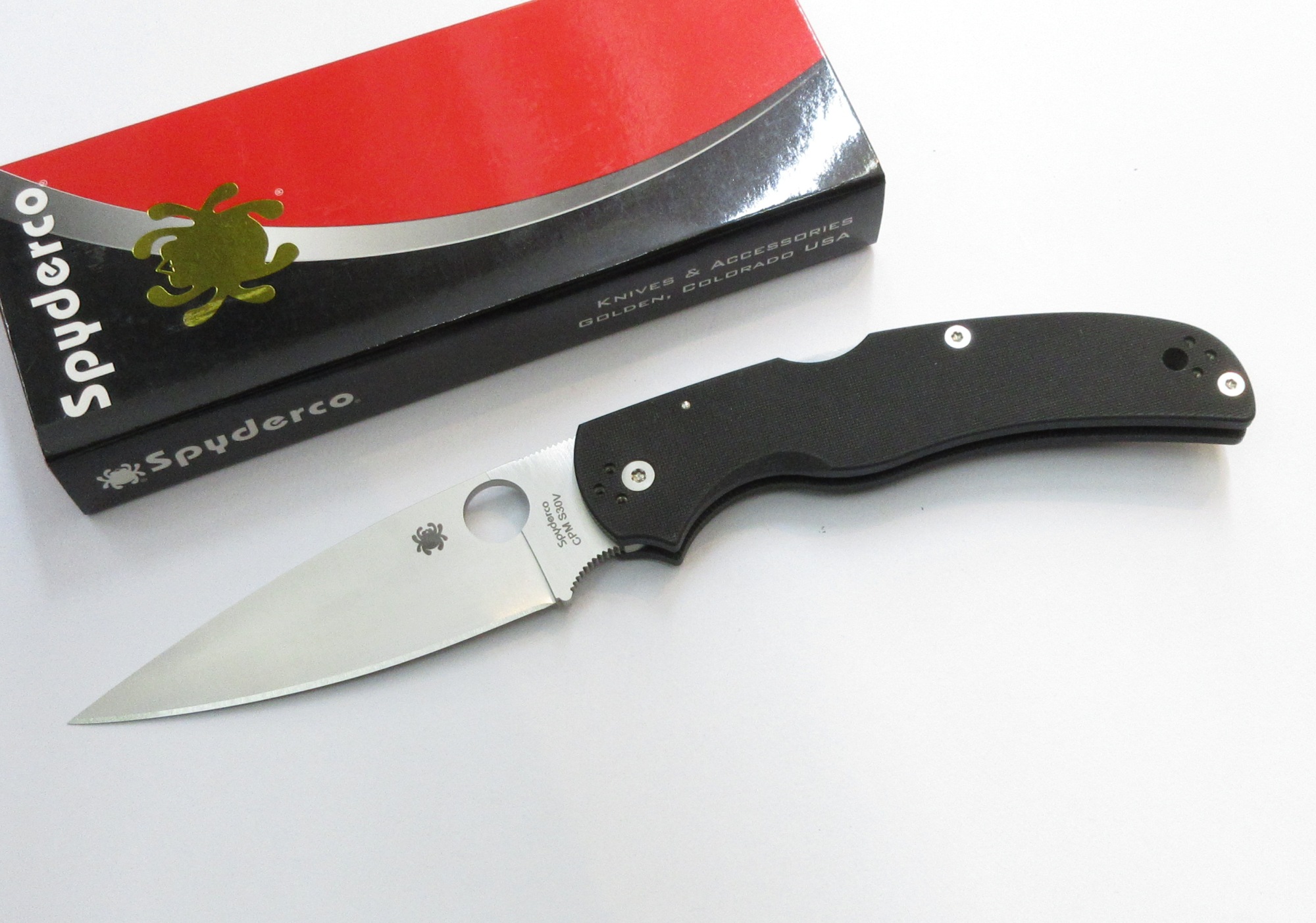 スパイダルコ 九寸五分 C244GP 原住民旗がしら S30V USA製 (F-637) SPYDERCO