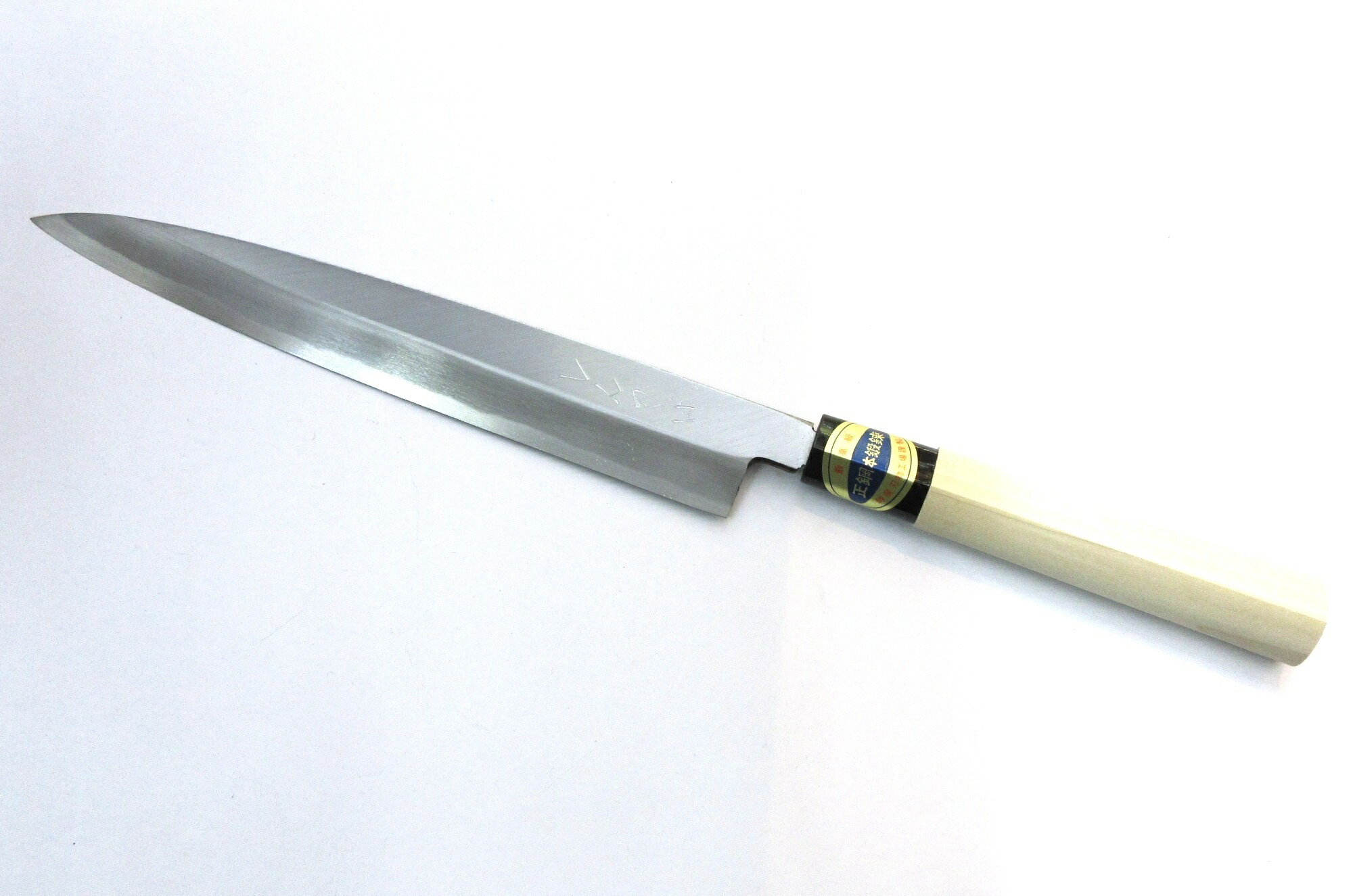 しんかい 柳刃まかない方 刺身まかない方 21浪華節的 押し手用 安来白鋼 (はがね) 左用 日本製 Shinkai Yanagiba Sashimi Kitchen Knife 210粍 for Left Hand