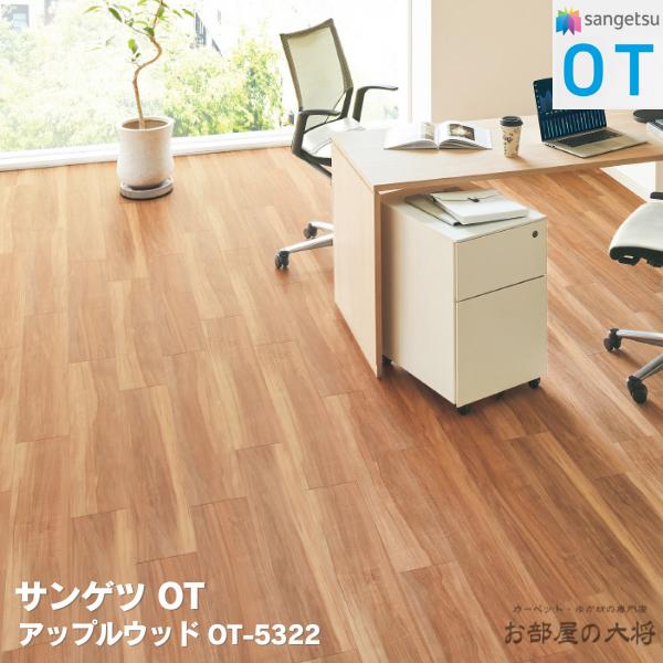 OT-5322 サンゲツ アップルウッド [166.7 × 1000 x 5mm 12枚/ケース] サンゲツOT vol.10 置敷き帯電防止ビニル床タイル