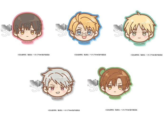 4月中旬発売予定　【5種セット】　ヘタリア World★Stars　前髪クリップ　5種類セット画像