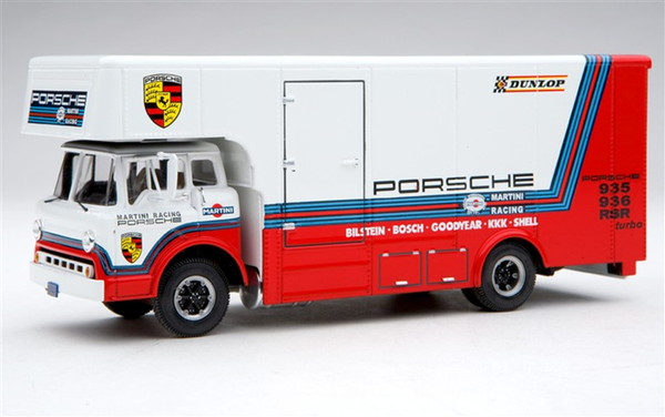 【送料無料】　EXOTO 1/43 ポルシェ・マルティニレーシング トランスポーター 1976 完成品ダイキャストミニカー EXO00014