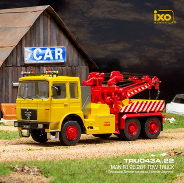 IXO MODELS 1/43 MAN F8 レッカー車 イエロー 完成品ダイキャストミニカー TRU043A
