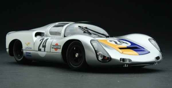 【送料無料】　EXOTO 1/18 ポルシェ910 マルティニ/ルフトハンザ ニュルブルクリンク 1000km 1968年 #24 R.HUHN/D.DECHENT 完成品ダイキャストミニカー MTB00063B
